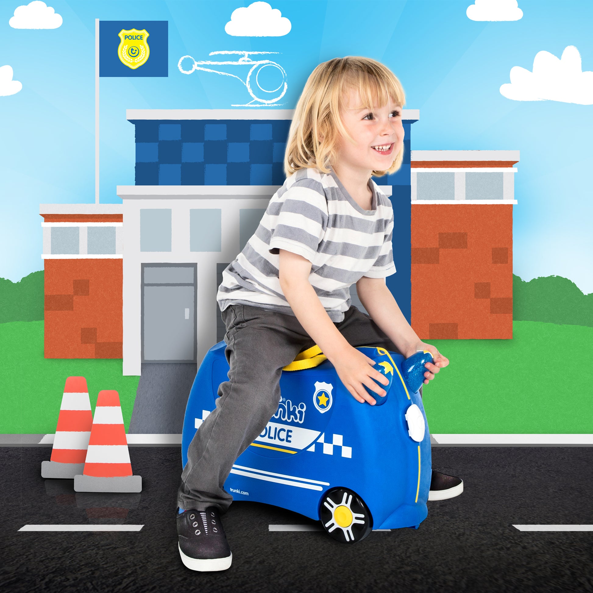 Percy The Police Car Trunki Kids Suitcase