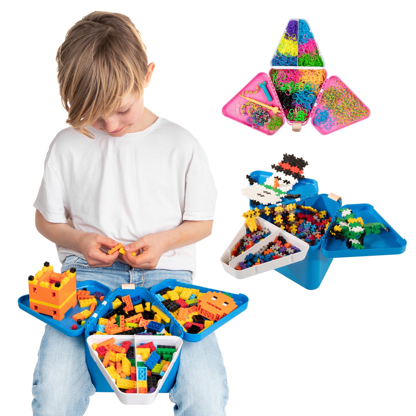 Boîte à jouets & Plateau de jeu TeeBee – Rose